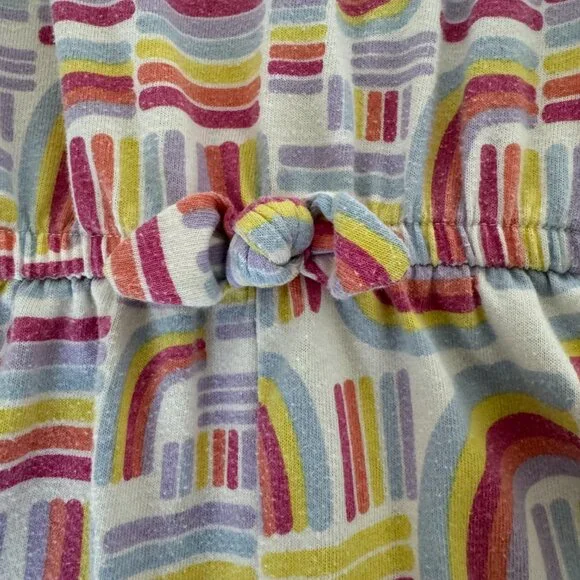 Girls Rainbow Pattern Romper | Colorful Summer One-Piece Sz L (10-12) - Picture 4 of 7